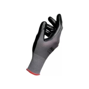 Nitrile Coated Gloves, Mechanical Hazard, Black, Size 8