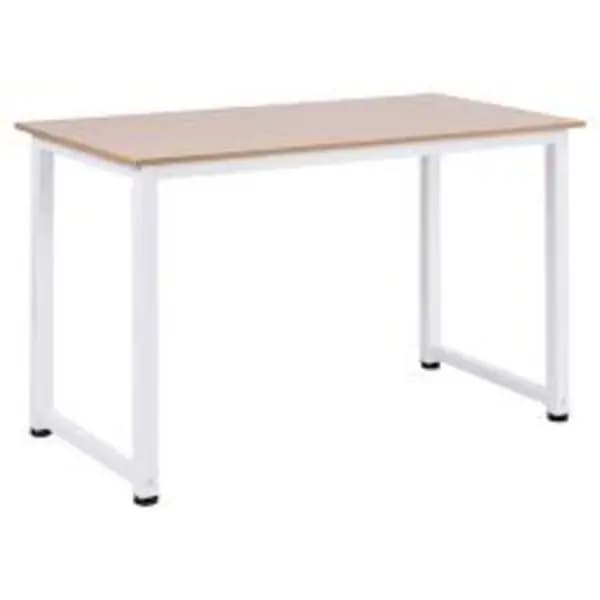HOMCOM Portland White Metal Frame Office Desk