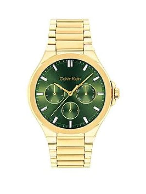 Calvin Klein 25100053 Womens Vibrancy Green Dial / Gold- Watch