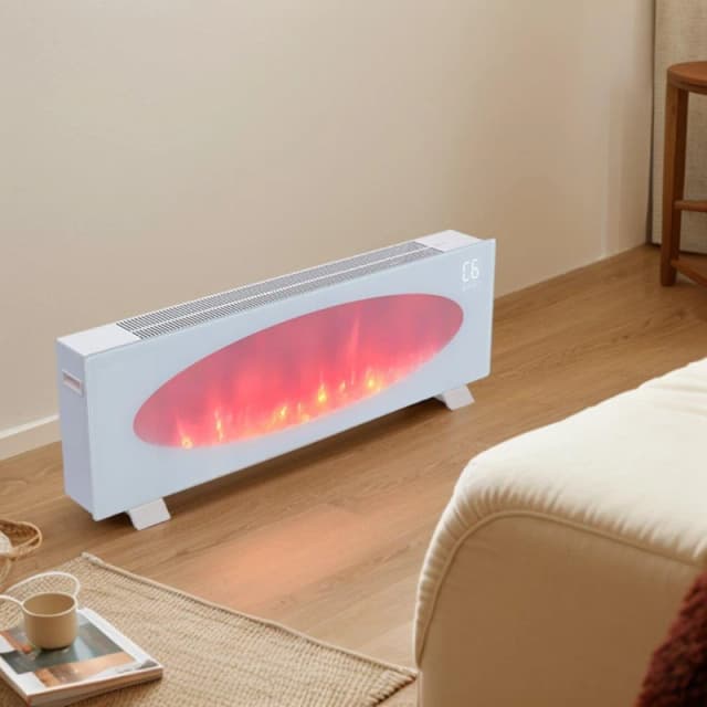 Kabinet UK Freestanding Electric Fireplace with Remote White unisex One size