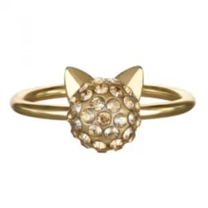 Ladies Karl Lagerfeld Gold Plated Choupette Ring size N