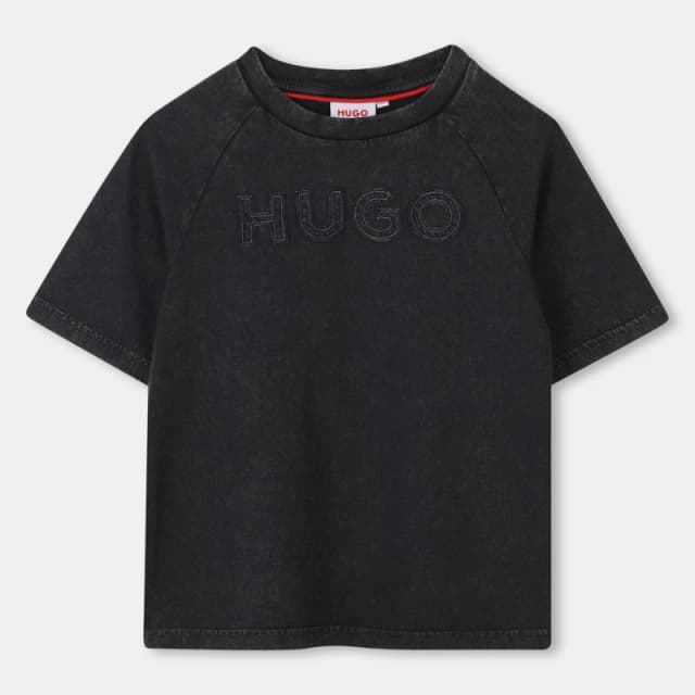 HUGO Kids Logo T-Shirt Regular Fit T-Shirts 8Y Black 59175203175