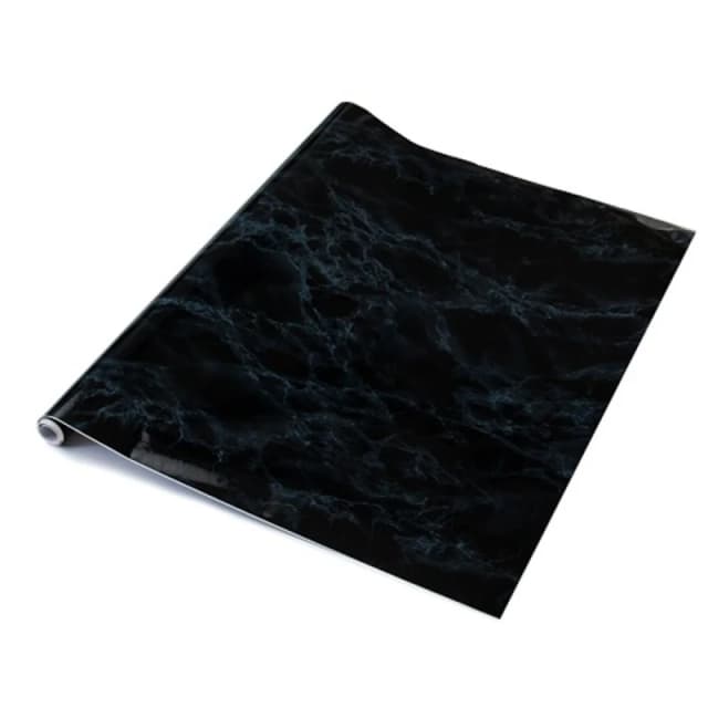 D-C-Fix Marble Black Self Adhesive Vinyl Wrap Film Size: 675mm x 10000mm Black Unisex 675mm x 10000mm