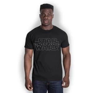 Star Wars - Episode VII Force Awakens Logo Unisex Small T-Shirt - Black