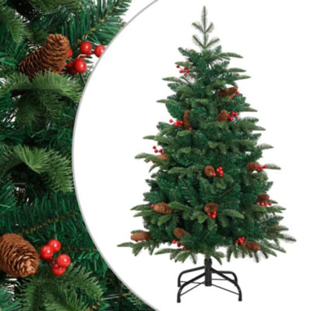 VIDAXL Vidaxl - Artificial Hinged Christmas Tree with Cones and Berries 150cm 8721012117877