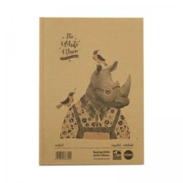 Save The Rhino Recycled Casebound Notebook 160 Pages Pack 5 SRCBA4 EXR68037VC