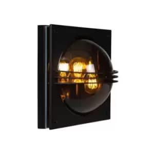 Lucide Privas 2 Light Outdoor Flush Wall Light - Black