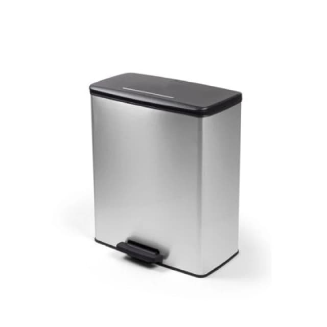 Curver Curver Deco bin slim 254610 Garbage bin 65 l (W x H x D) 480 x 615 x 280 mm Silver, Black 254610