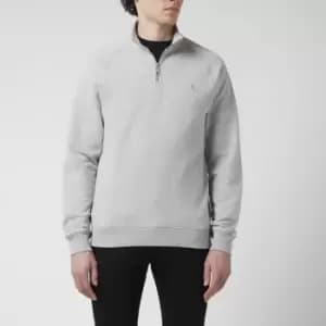 Farah Mens Jim Quarter Zip Sweatshirt - Light Grey Marl - L
