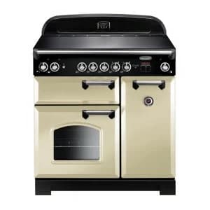 Rangemaster CLA90ECCRC 117430 CLASSIC 90cm Ceramic Range Cooker CreamChrome