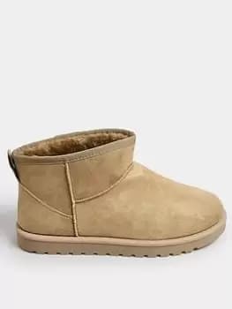 Yours Extra Wide Fit Natural Fur Boot, Natural, Size Eee, Women