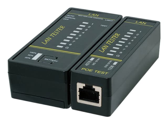 LogiLink Cable Tester LANtest & PoE Finder with magnet & light