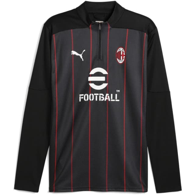 Puma AC Milan Prematch Quarter Zip Top 2024 2025 Adults - Black S