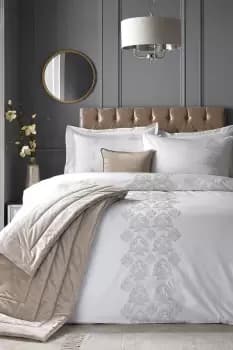 'Carmella' Luxury Metallic Emboidered Duvet Cover Set