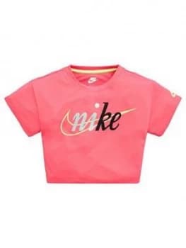 Nike Sportswear Younger Girls Cropped T-Shirt - Pink
