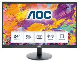 AOC 24" E2470SWDA Full HD LED Monitor