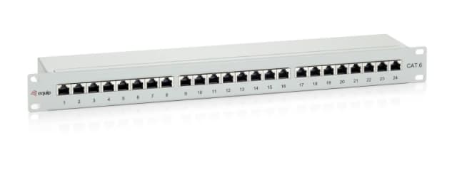 Equip 24-Port Cat.6 Shielded Patch Panel. Light Grey