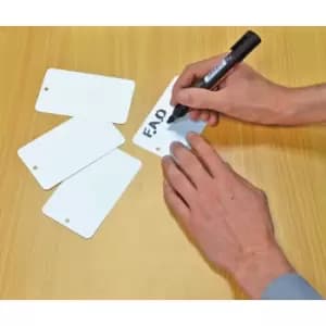 White Plastic Tags - 110X55 MM - Unwired (Pack of 500)