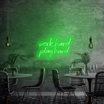 Work Hard Play Hard - Green Green Wall Lamp