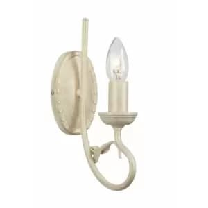Wall Light Handmade & Hand Finished Metal Branch & Leaves Ivory Gold LED E14 60W