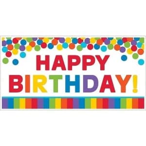 Giant Party Banner Happy Birthday (Rainbow)