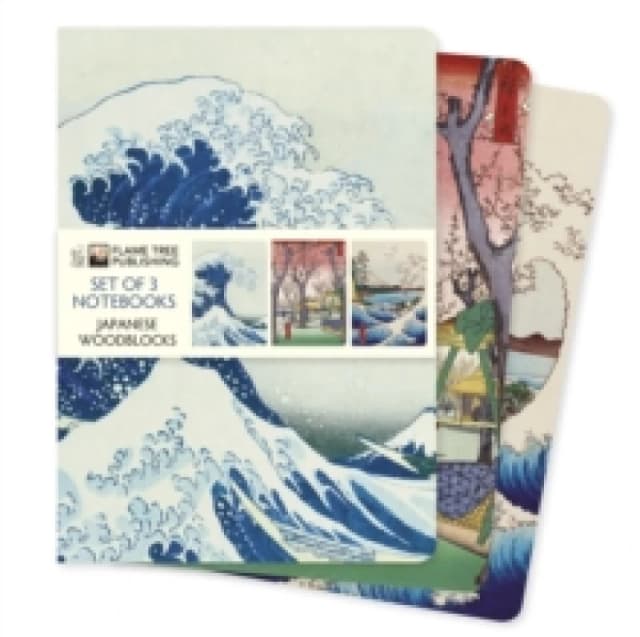 Japanese Woodblocks Set of 3 Standard Notebooks Notebook / blank book