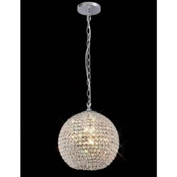 Ava pendant lamp 5 Bulbs chrome polished / crystal