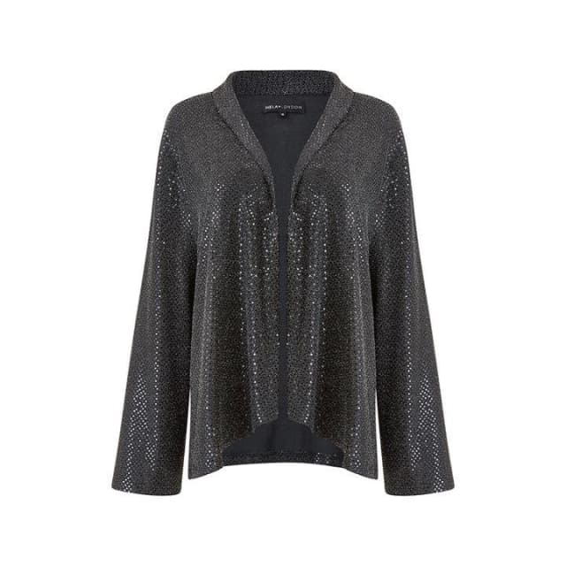 Mela London Curve Black Sequin Jacket - 16