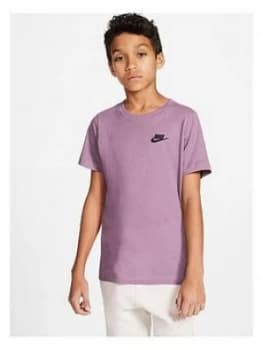 Nike Older Boys Futura T-Shirt - Pink Size M 10-12 Years