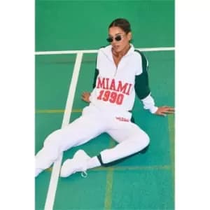 I Saw It First Forest Green Miami Vintage Embroidered Heavyweight Fleeceback Joggers - Green