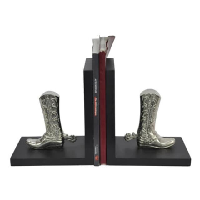 Minster Boot Bookends Bookshelf - Aluminium - L10 X W15 X H18 Cm