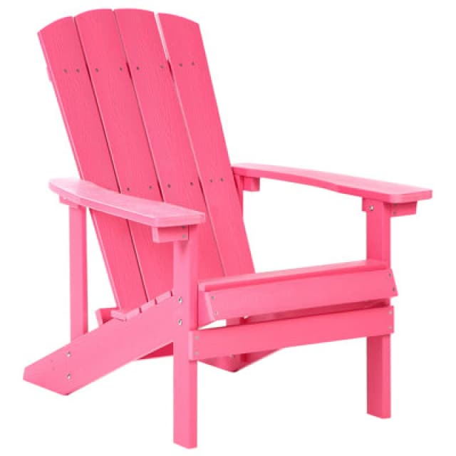 Beliani Garden Chair Adirondack Pink