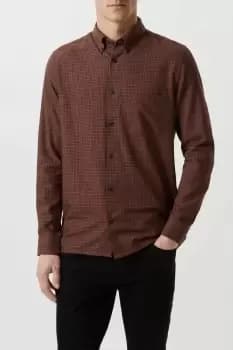 Red Dogtooth Check Shirt