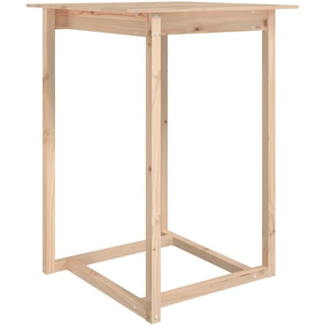 Vidaxl Bar Table 80X80X110 Cm Solid Wood Pine, Brown 822182