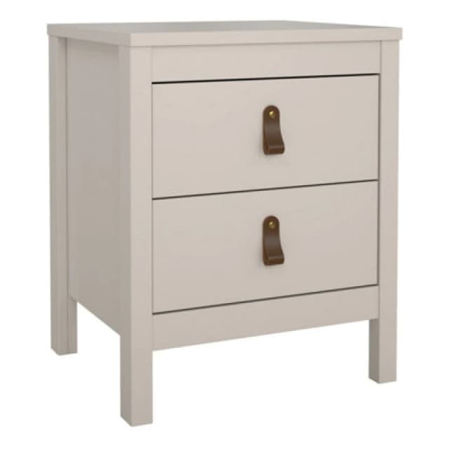 Furniture To Go Barcelona Bedside Table 2 Drawers In Cashmere