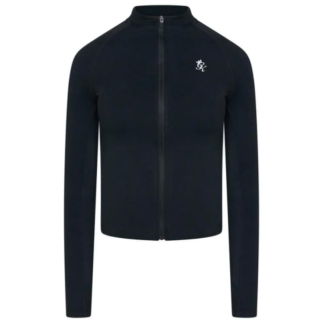Gym King Womens Full Zip Funnel Long Sleeve Slim Fit Performance Training Jacket Performance Jackets 8 (XS) Black 66148303310
