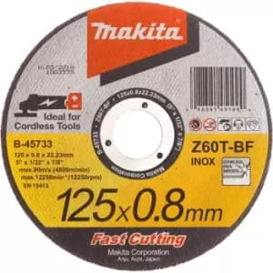 Makita Ultra Thin 0.8mm Metal Cutting Disc 125mm Pack of 10