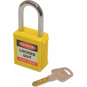 Safety Lockout Yellow Key Padlock - 20MM - Matlock
