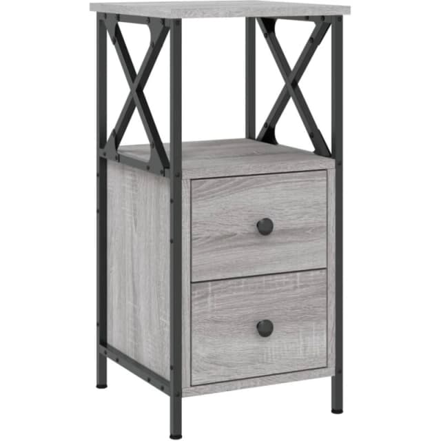 VIDAXL Bedside Cabinet Grey Sonoma 34x35.5x70cm Engineered Wood Vidaxl 8720845939083