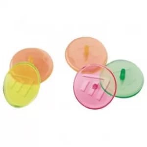 Masters Neon Plastic Golf Ball Markers Pack of 12