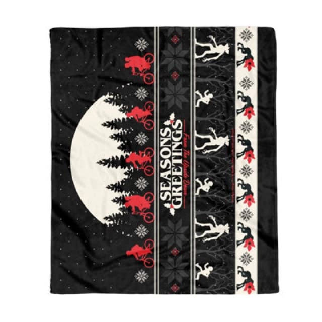 Stranger Things Seasons Greetings From The Upside Down Fleece Blanket - M
