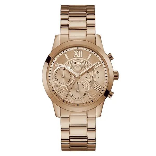 GUESS W1070L3 Rose Gold Plated Multi Dial Bracelet Watch - W96253