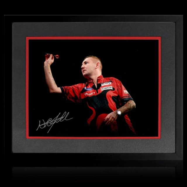 The Fan Cave Nathan Aspinall Signed Image Deluxe Mount Frame Red & Black unisex 550mm x 45