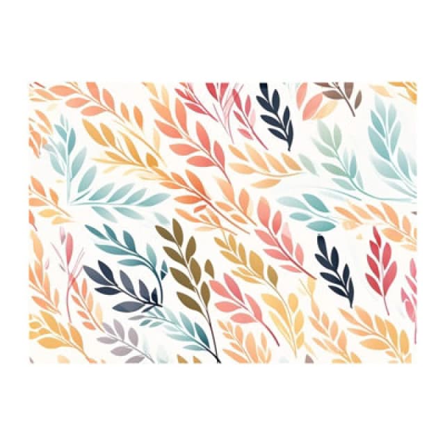 Warren Reed Designer Colouful Sping Leaves Glass Chopping Board