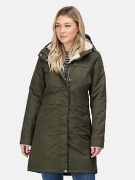 Regatta Remina Waterproof Insulated Jacket - Dark Khaki, Black, Size 10, Women