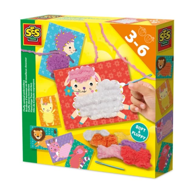 SES Creative Fluffy animal embroidery Multi unisex One Size