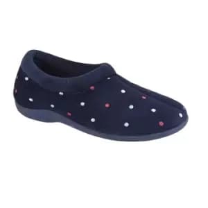 Sleepers Womens/Ladies Sophie Velour Slippers (8 UK) (Navy)