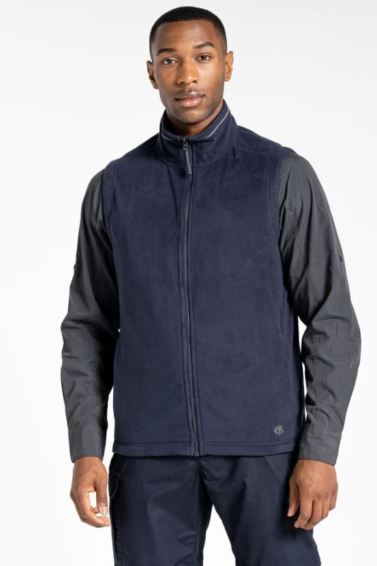 Craghoppers Craghoppers Men Mens 'Expert Corey' Full Zip Fleece Vest in Navy Size: Small Navy S Male 5054904703760