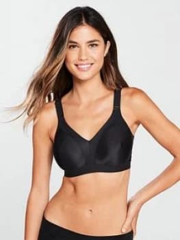Triumph Studio Wellness Sports Bra - Black, Size 32, Women