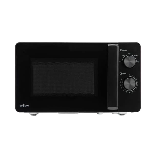 Willow WM20MB 20L 800W Manual Solo Microwave Oven - Compact Countertop Microwave with 5 Power Levels & Defrost Function - Black Unisex